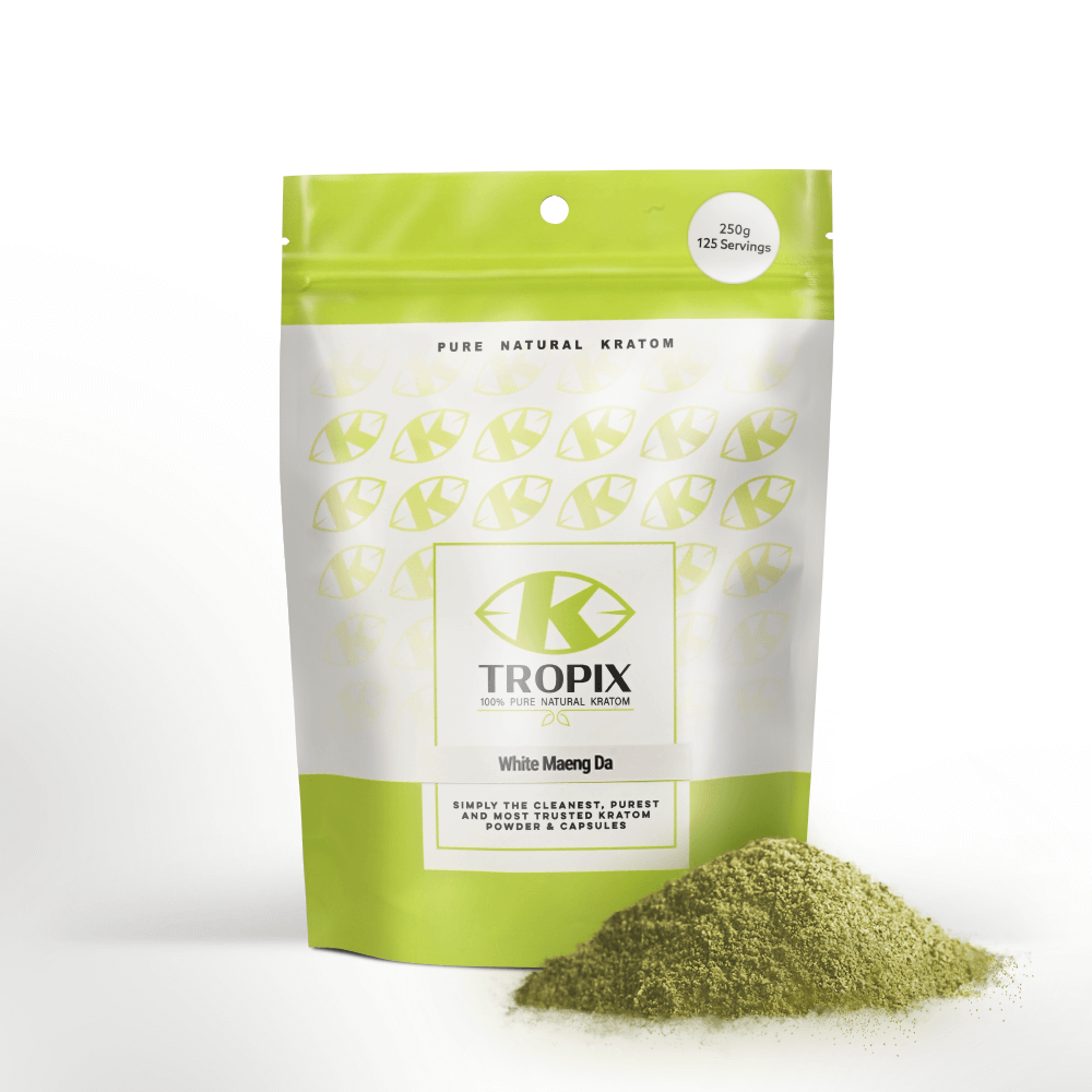250 gram White Maeng Da kratom powder bag