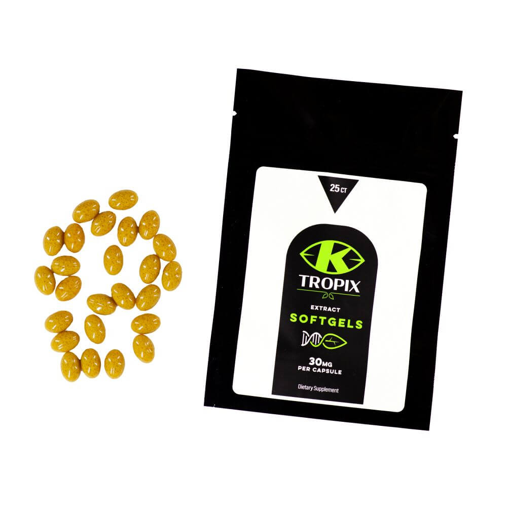 kratom extract softgels from K Tropix